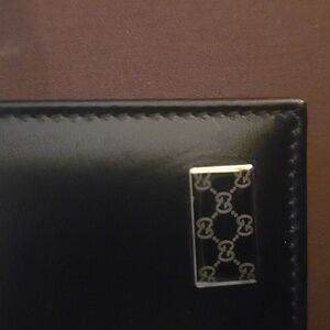 Gucci Black Checkbook Holder